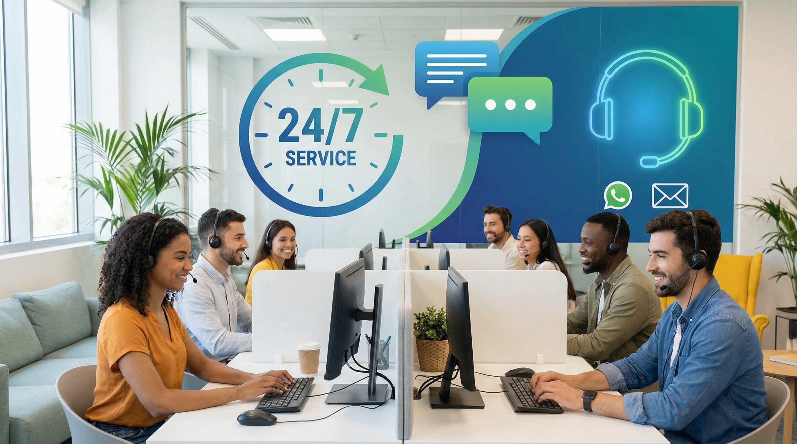 菠菜平台24/7客户支持团队